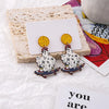 Wholesale Jewelry Classic Style Spider Wood Printing Drop Earrings