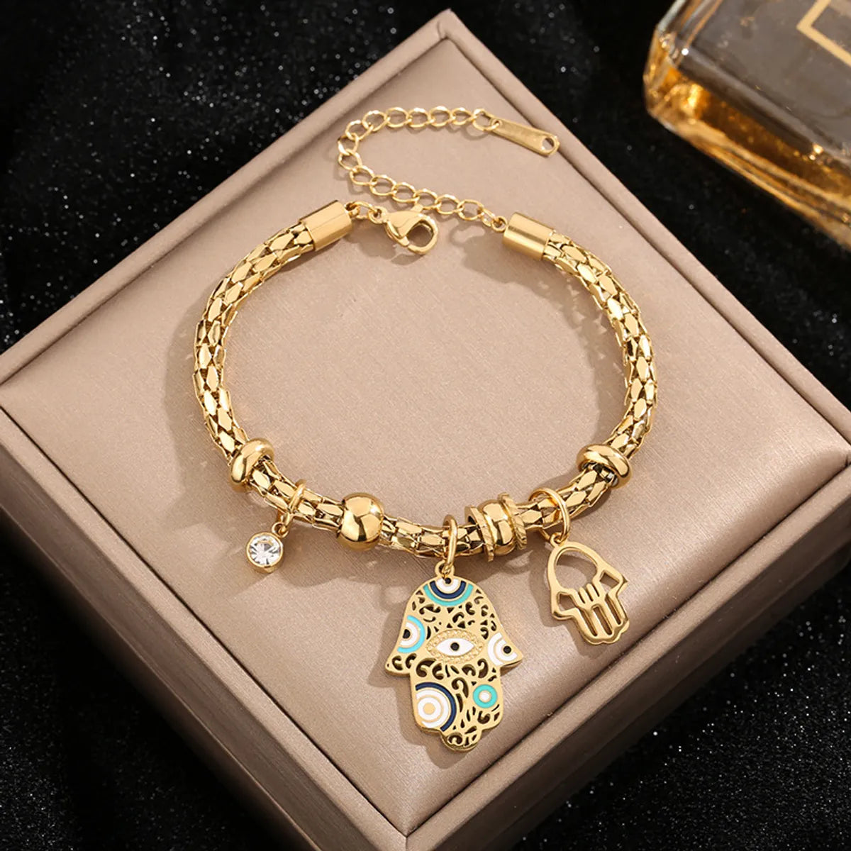 Wholesale Jewelry Classical Exaggerated Devil'S Eye 304 Stainless Steel 18K Gold Plated Jewelry Set