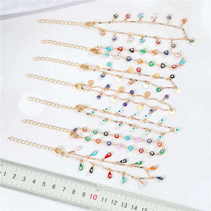 Wholesale Jewelry Color Irregular Shape Eye Pendant Anklet Nihaojewelry