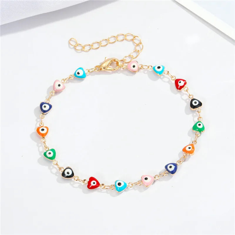 Wholesale Jewelry Color Irregular Shape Eye Pendant Anklet Nihaojewelry