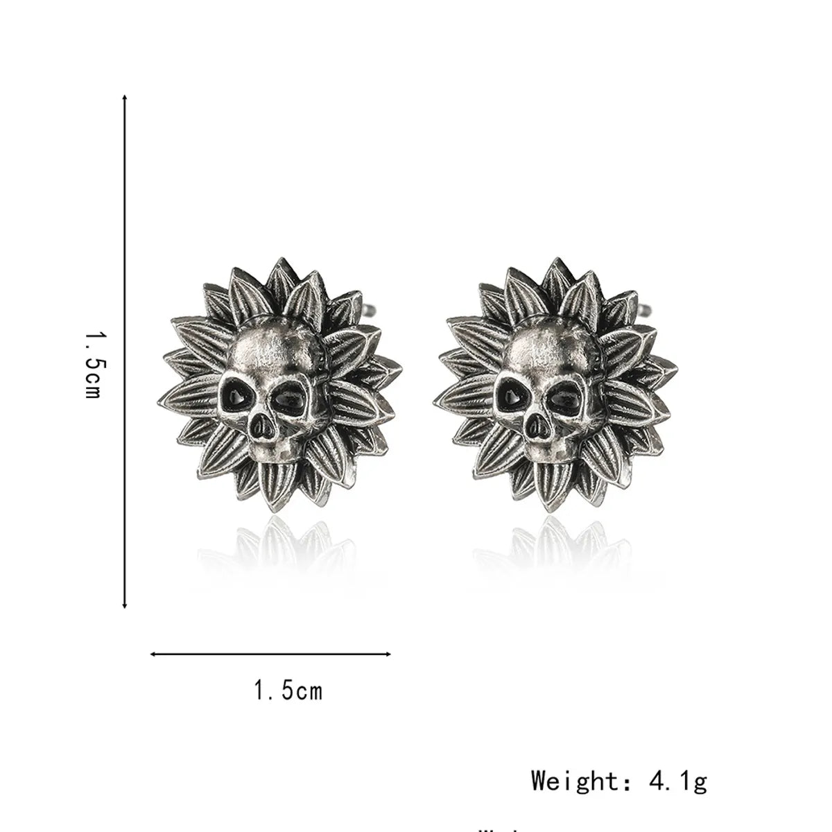 Wholesale Jewelry Cool Style Skull Alloy Ear Studs