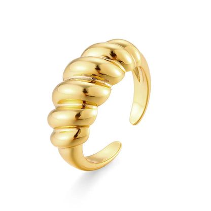 Wholesale Jewelry Croissant Copper Twist Ring Gooddiy