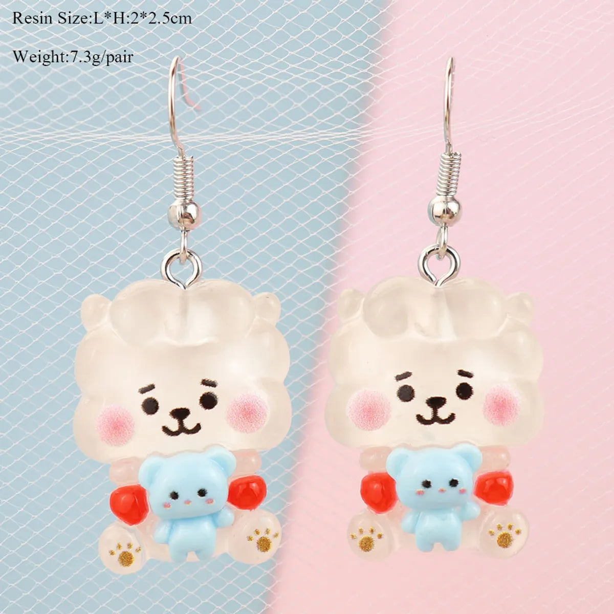 1 Pair Cute Animal Plastic Drop Earrings