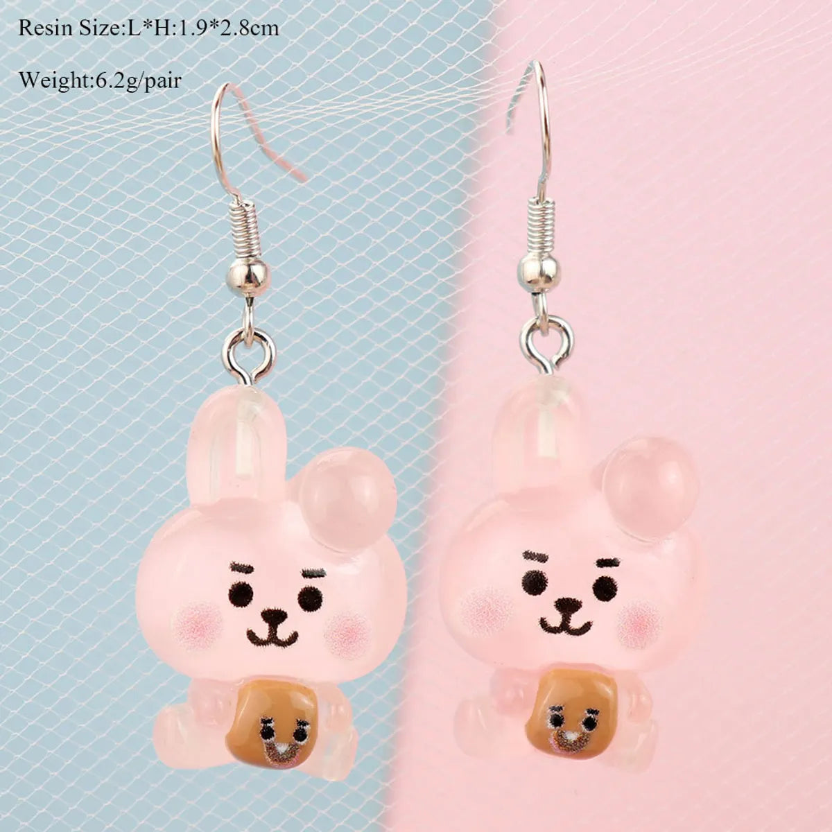 1 Pair Cute Animal Plastic Drop Earrings