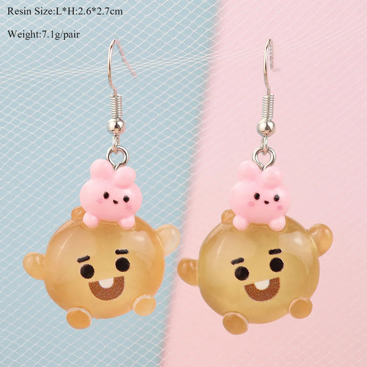 1 Pair Cute Animal Plastic Drop Earrings