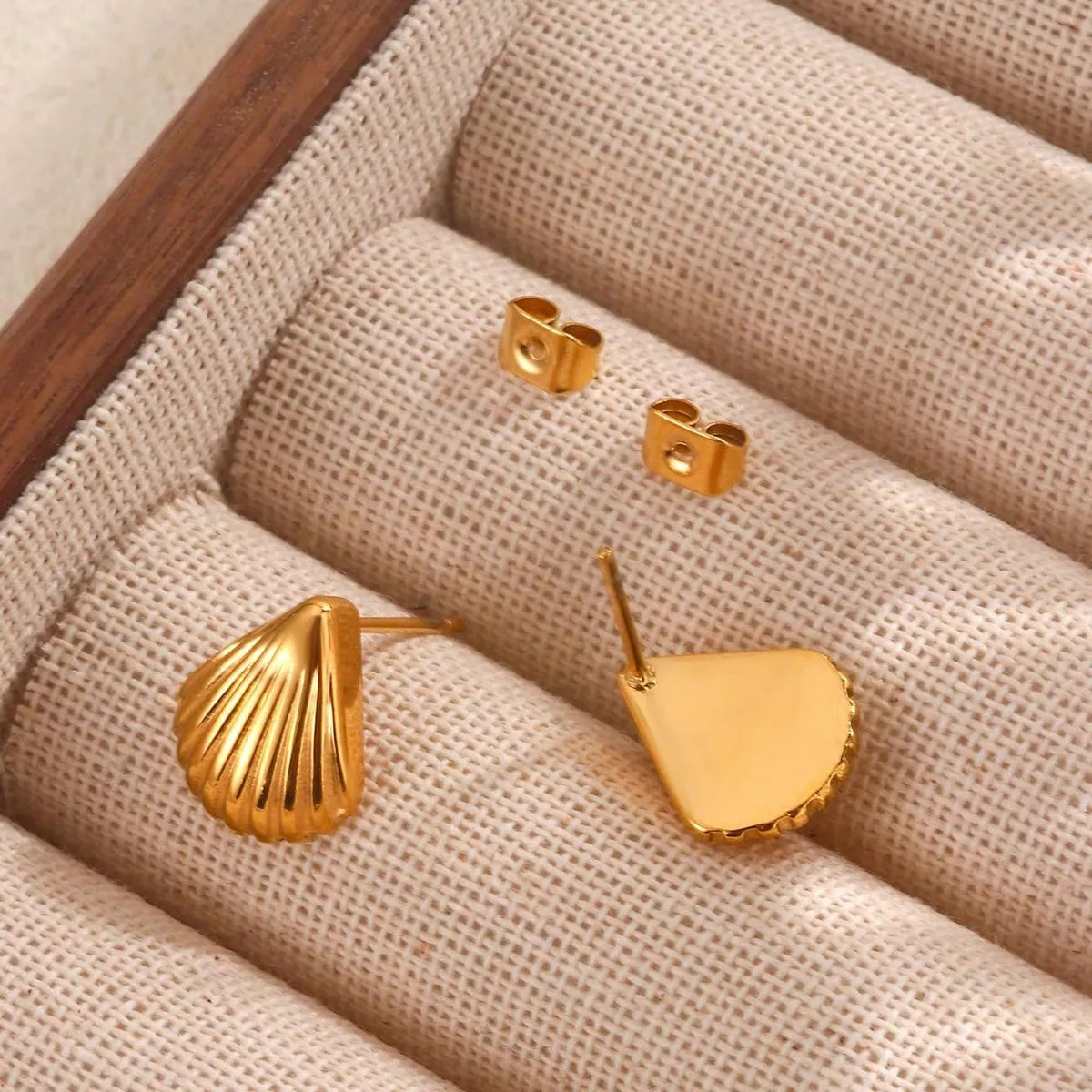 Wholesale Jewelry Cute Beach Shell 304 Stainless Steel 18K Gold Plated Plating Jewelry Set