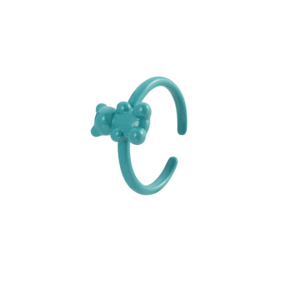 Wholesale Jewelry Cute Bear Alloy Enamel Plating Open Ring