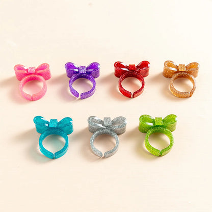 Wholesale Jewelry Cute Bow Knot Plastic Rings