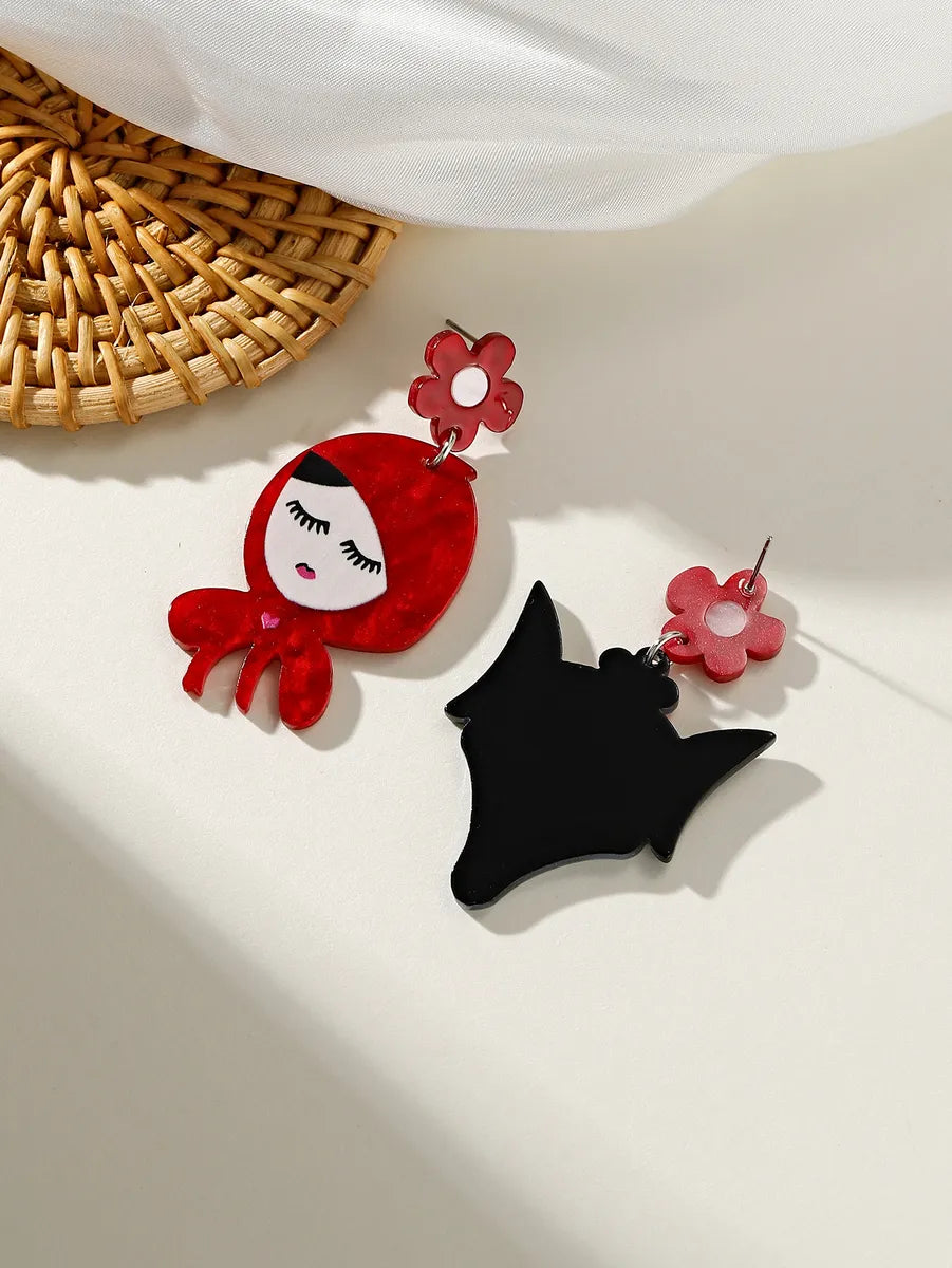 1 Pair Cute Cartoon Character Arylic Drop Earrings