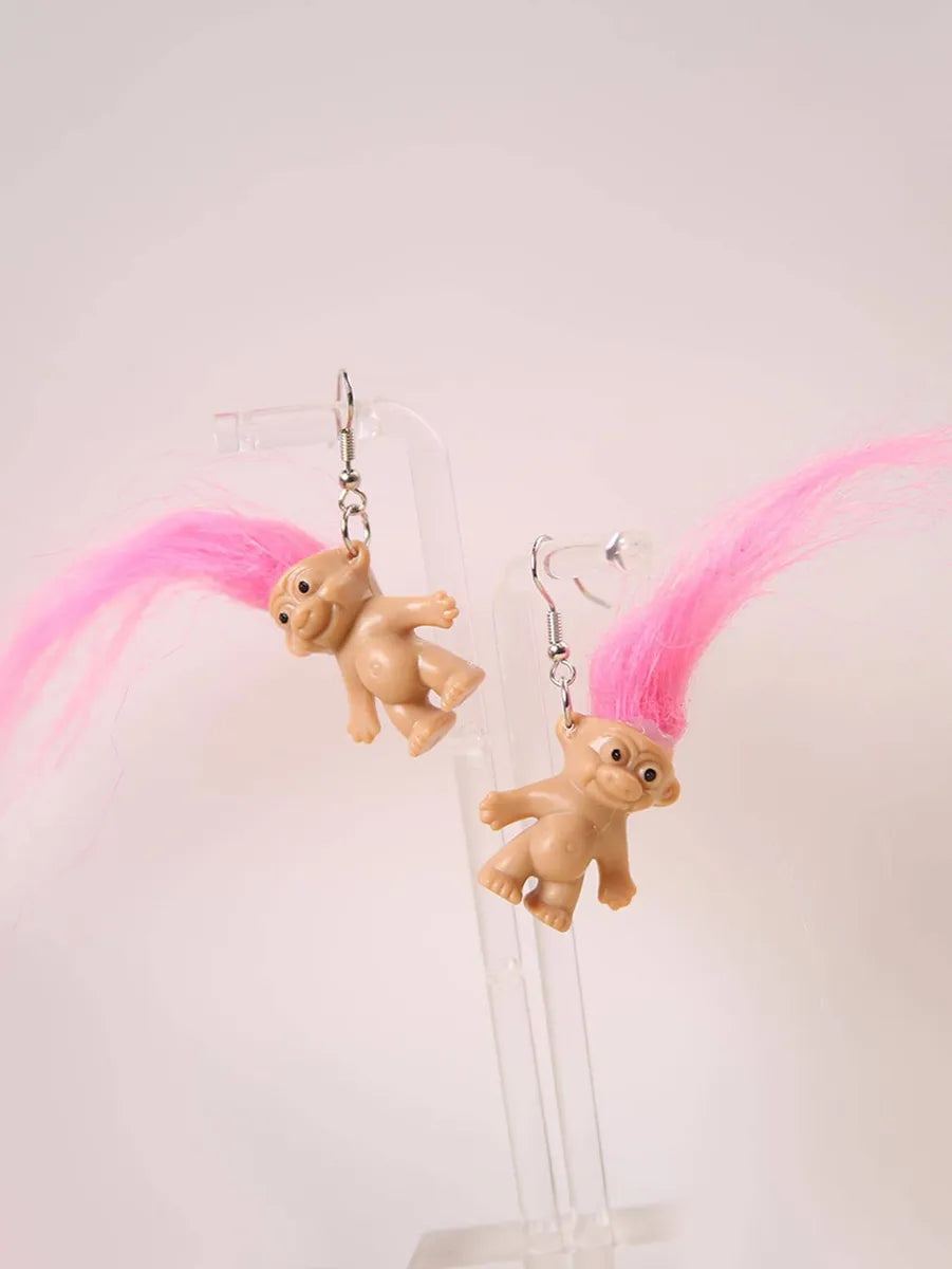 1 Pair Cute Cartoon Character Soft Clay Drop Earrings