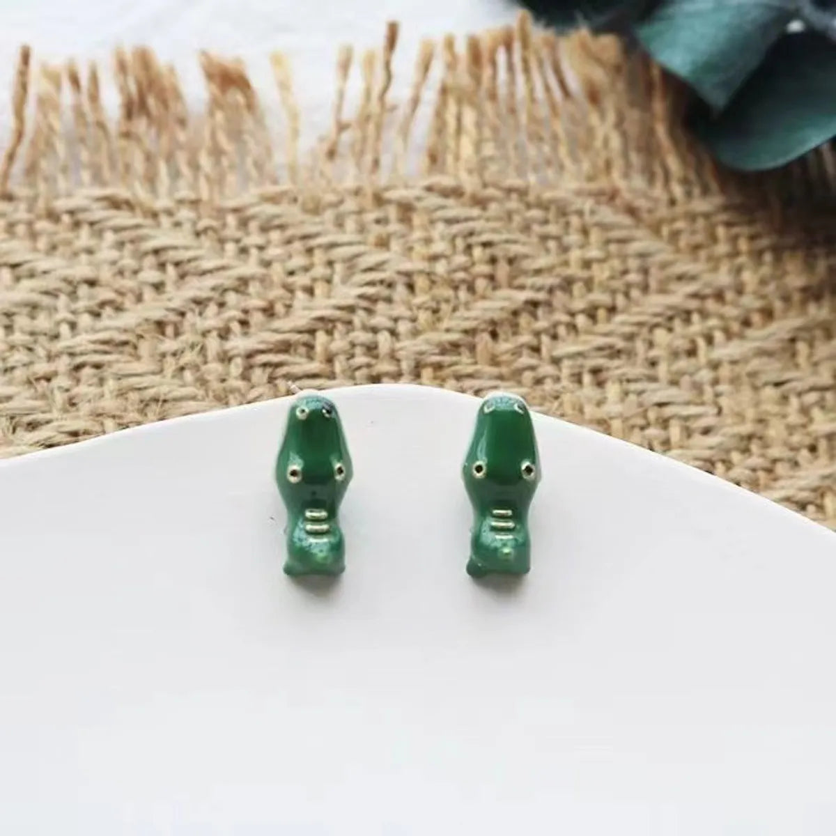 Wholesale Jewelry Cute Dinosaur Alloy Epoxy Ear Studs