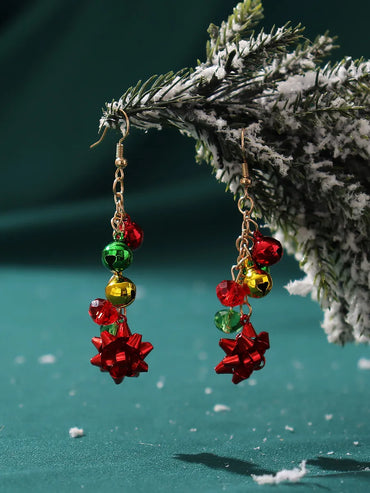 Wholesale Jewelry Cute Flower Bell Snowflake Alloy Tassel Drop Earrings