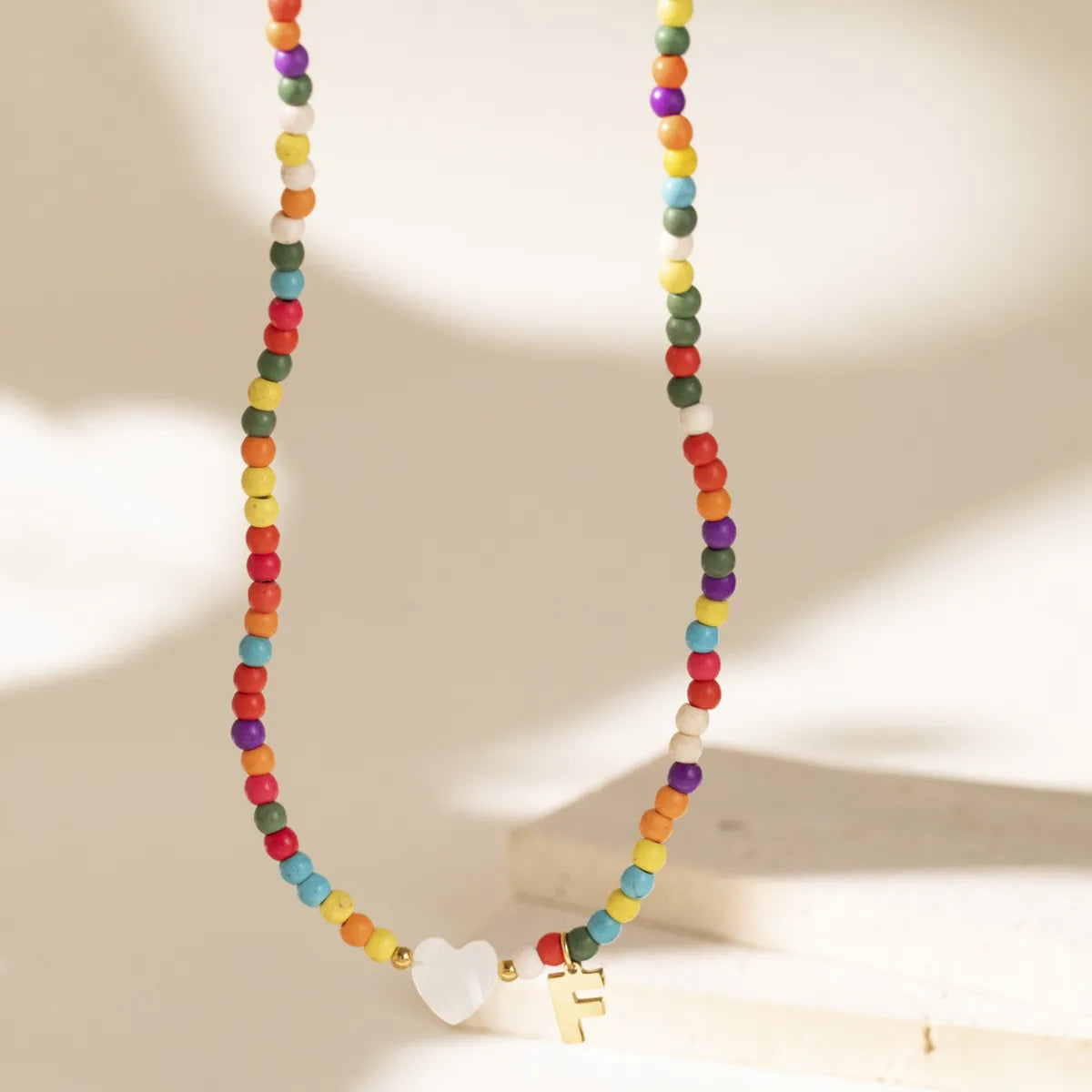 Wholesale Jewelry Cute Geometric 304 Stainless Steel Beaded Chain Pendant Necklace