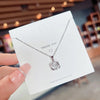 Wholesale Jewelry Cute Shiny Geometric Star Heart Shape Titanium Steel Zircon Inlay Pendant Necklace