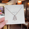 Wholesale Jewelry Cute Shiny Geometric Star Heart Shape Titanium Steel Zircon Inlay Pendant Necklace