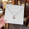 Wholesale Jewelry Cute Shiny Geometric Star Heart Shape Titanium Steel Zircon Inlay Pendant Necklace