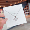 Wholesale Jewelry Cute Shiny Geometric Star Heart Shape Titanium Steel Zircon Inlay Pendant Necklace