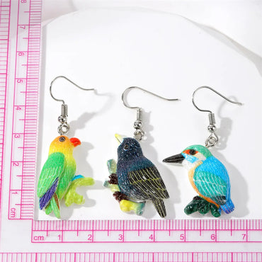 Wholesale Jewelry Cute Simple Style Bird Resin Drop Earrings