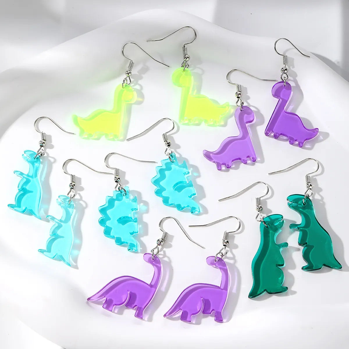 Wholesale Jewelry Cute Simple Style Dinosaur Arylic Drop Earrings