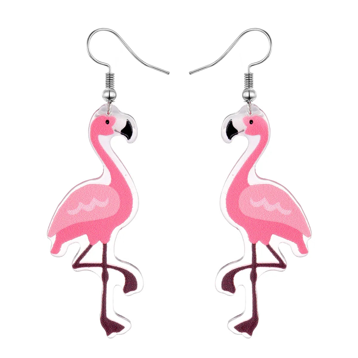 Wholesale Jewelry Cute Simple Style Flamingo Arylic Drop Earrings