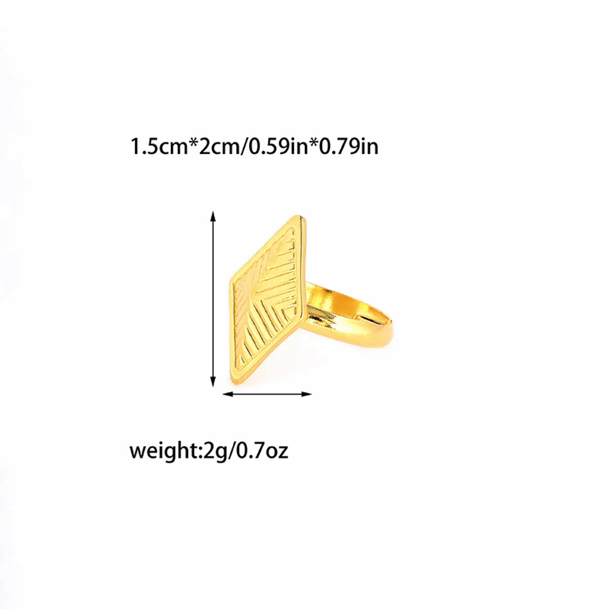 Wholesale Jewelry Cute Simple Style Heart Shape Rhombus Bow Knot 304 Stainless Steel 14K Gold Plated Plating Hollow Out Rings