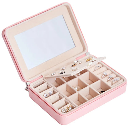 Wholesale Jewelry Cute Solid Color Pu Leather Jewelry Boxes