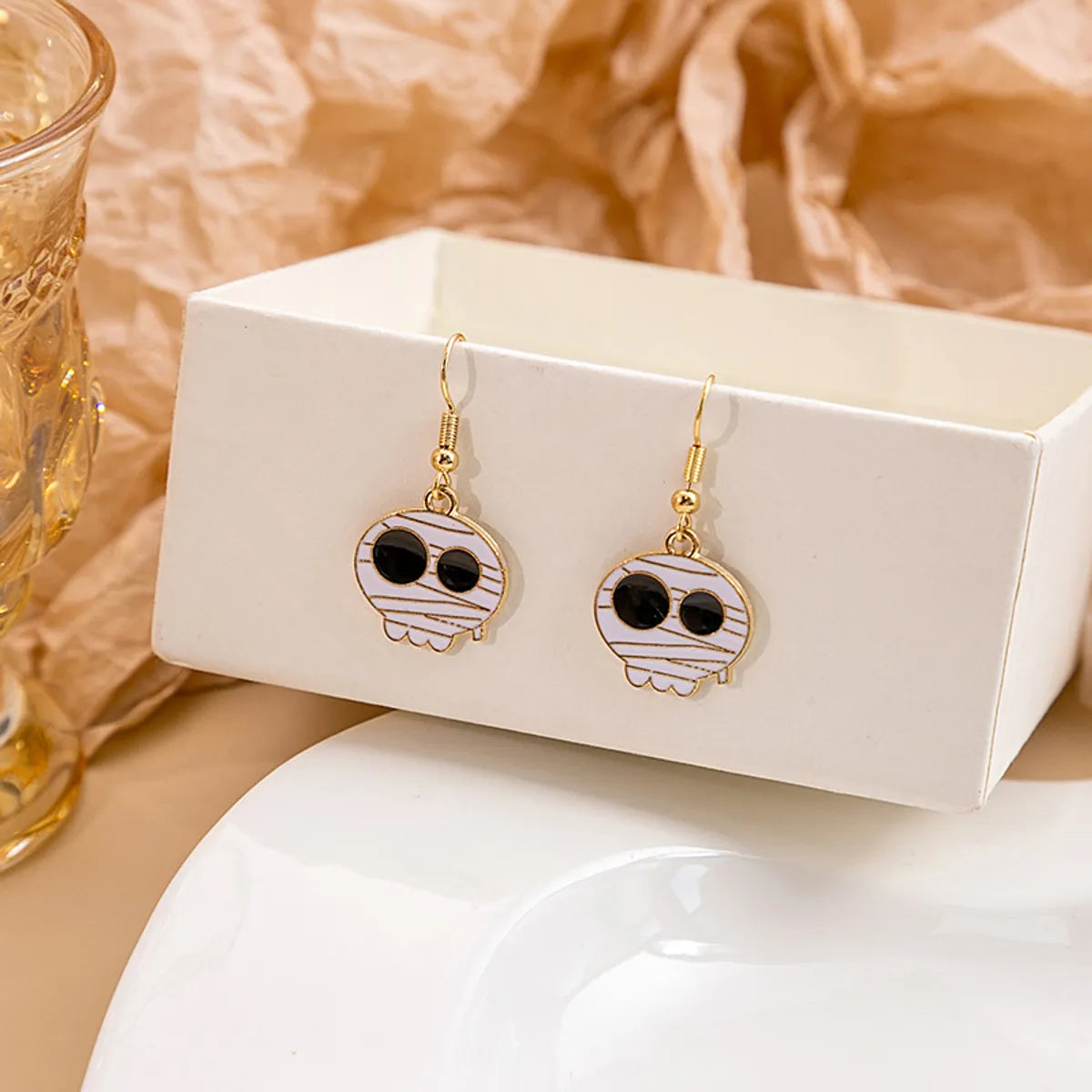 Wholesale Jewelry Cute Spider Alloy Enamel Drop Earrings