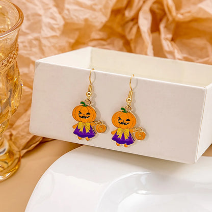 Wholesale Jewelry Cute Spider Alloy Enamel Drop Earrings