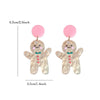 1 Pair Cute Streetwear Cartoon Character Christmas Tree Letter Arylic Drop Earrings