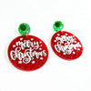 1 Pair Cute Streetwear Cartoon Character Christmas Tree Letter Arylic Drop Earrings