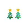 1 Pair Cute Streetwear Cartoon Character Christmas Tree Letter Arylic Drop Earrings