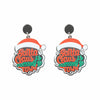 1 Pair Cute Streetwear Cartoon Character Christmas Tree Letter Arylic Drop Earrings