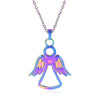 Wholesale Jewelry Cute Sweet Angel 304 Stainless Steel 18K Gold Plated Hollow Out Pendant Necklace