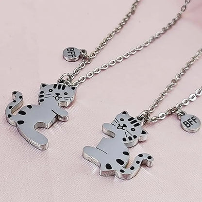 Wholesale Jewelry Cute Sweet Cat 304 Stainless Steel Pendant Necklace