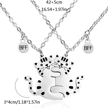 Wholesale Jewelry Cute Sweet Cat 304 Stainless Steel Pendant Necklace