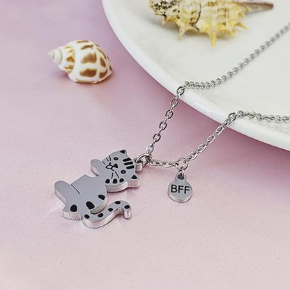 Wholesale Jewelry Cute Sweet Cat 304 Stainless Steel Pendant Necklace