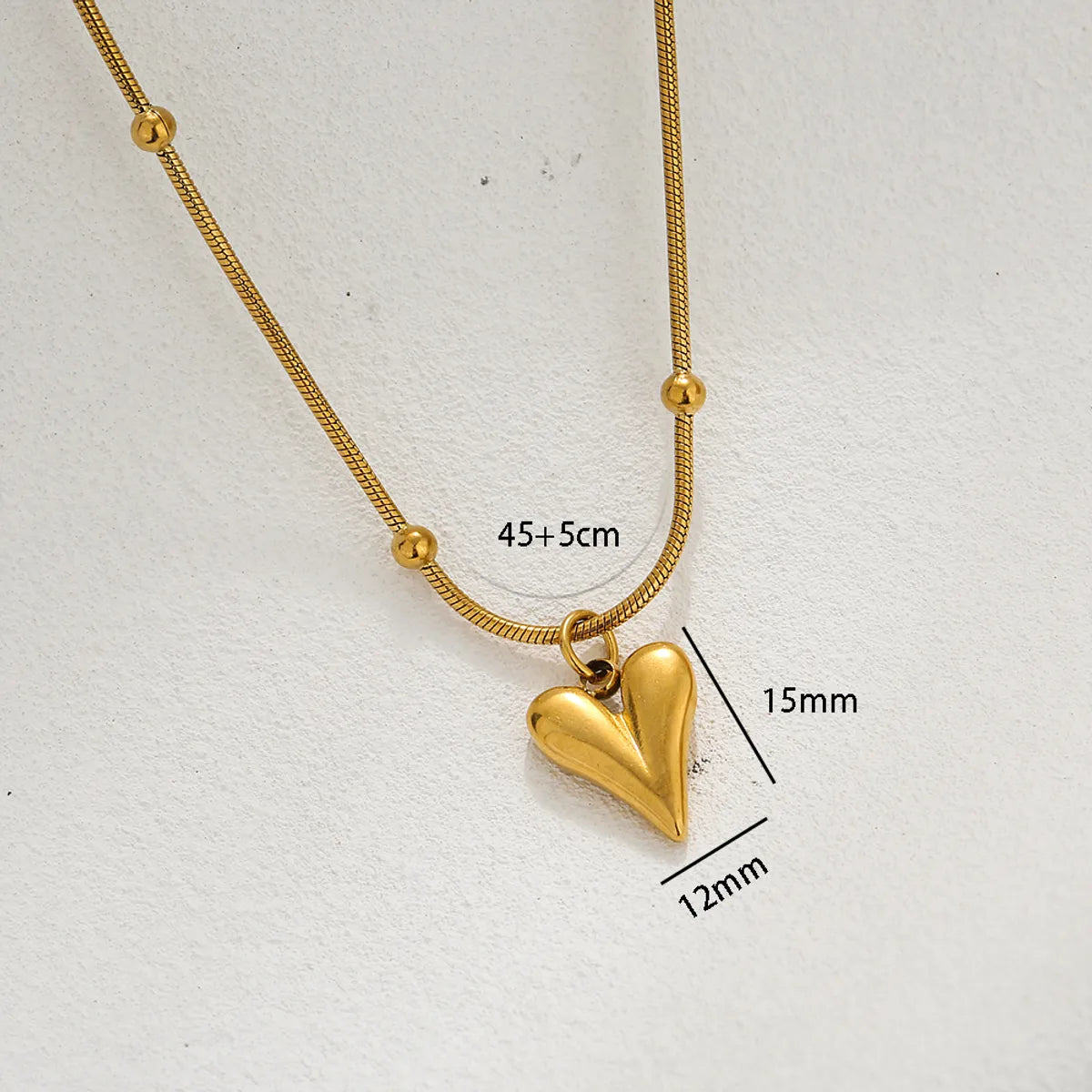 Wholesale Jewelry Cute Sweet Classic Style Heart Shape Floral Bow Knot 304 Stainless Steel Pendant Necklace