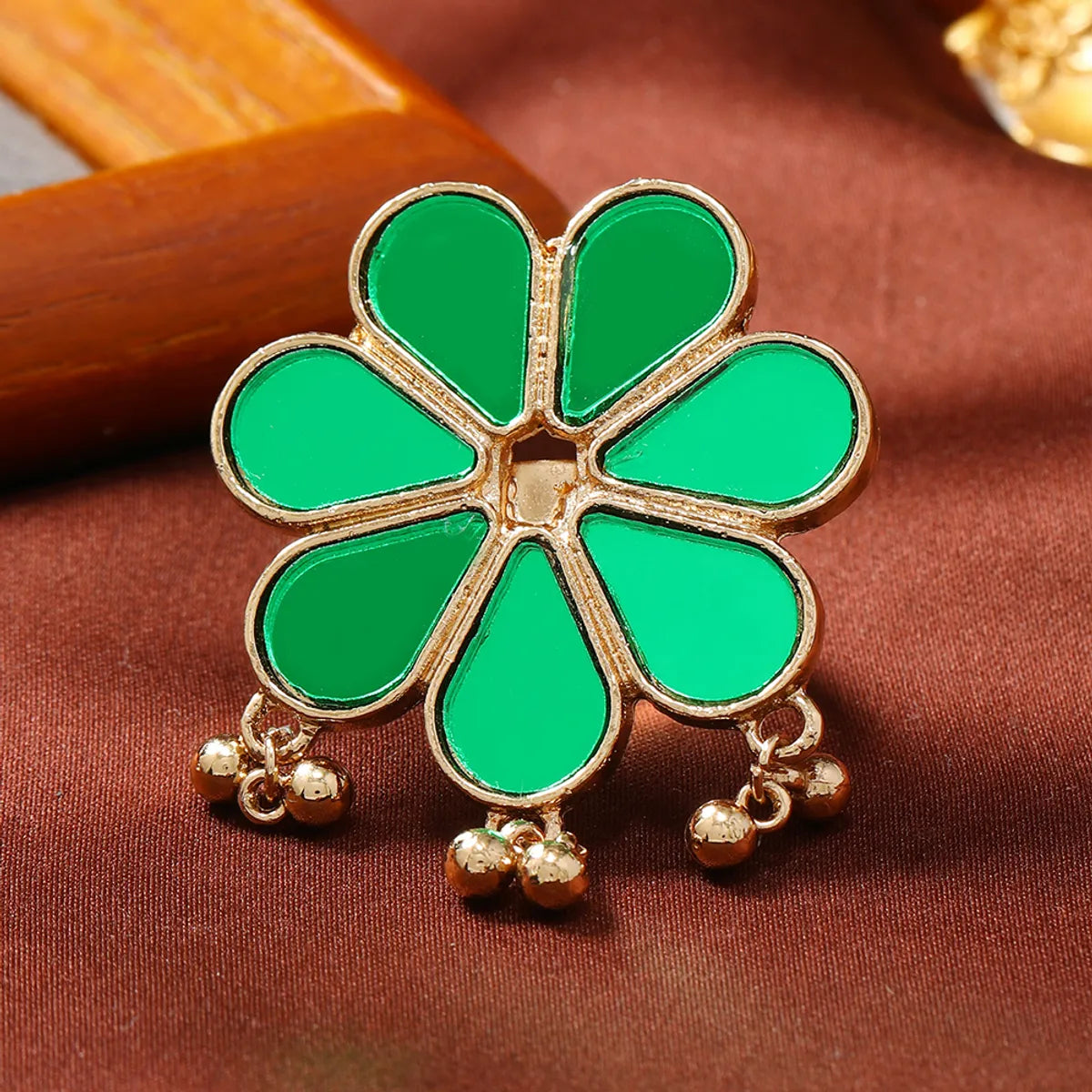 Wholesale Jewelry Cute Sweet Flower Alloy Plating Adjustable Ring