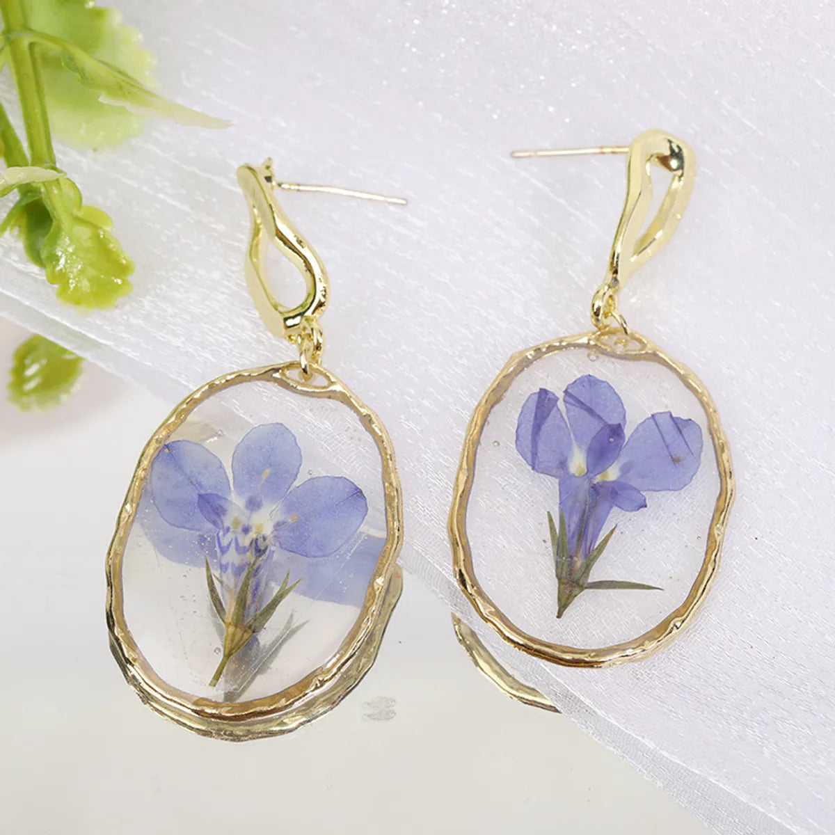 Wholesale Jewelry Cute Sweet Flower Resin Epoxy Ear Hook