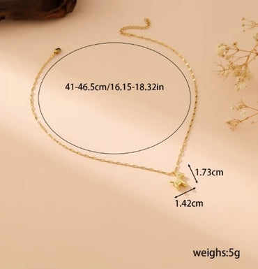 Wholesale Jewelry Cute Sweet IG Style 304 Stainless Steel 18K Gold Plated Pendant Necklace