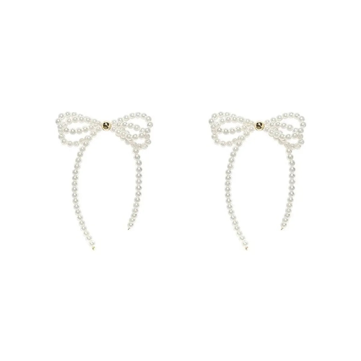 Wholesale Jewelry Elegant Bow Knot Alloy Beaded Drop Earrings