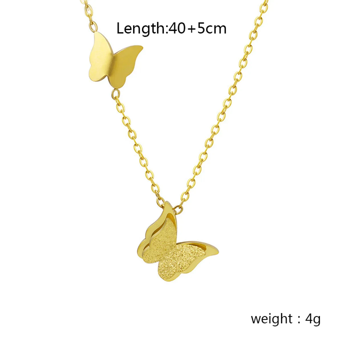 Wholesale Jewelry Elegant Classic Style Butterfly 304 Stainless Steel Gold Plated Rings Earrings Necklace