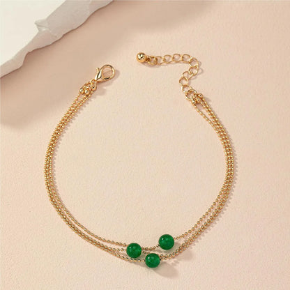 Wholesale Jewelry Elegant Classic Style Circle Copper Anklet