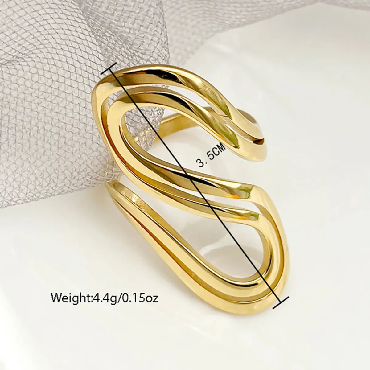 Wholesale Jewelry Elegant Classic Style Commute S Shape Heart Shape Bow Knot 304 Stainless Steel Artificial Pearls 14K Gold Plated Plating Inlay Rings