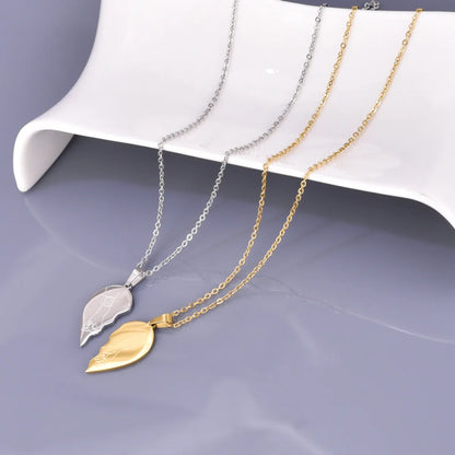 Wholesale Jewelry Elegant Classic Style Solid Color 304 Stainless Steel Titanium Steel 18K Gold Plated Layered Necklaces