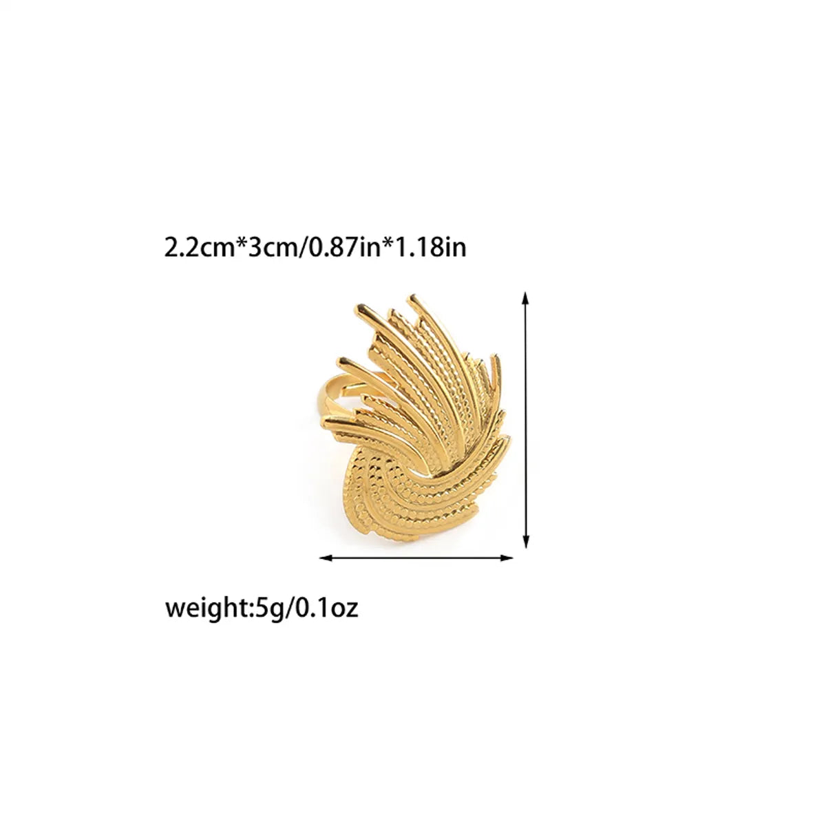 Wholesale Jewelry Elegant Classic Style Streetwear Swirl Pattern Snails Butterfly 304 Stainless Steel 14K Gold Plated Plating Adjustable Ring