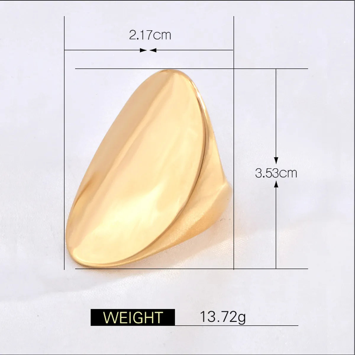 Wholesale Jewelry Elegant Classical Geometric 304 Stainless Steel 18K Gold Plated Rings