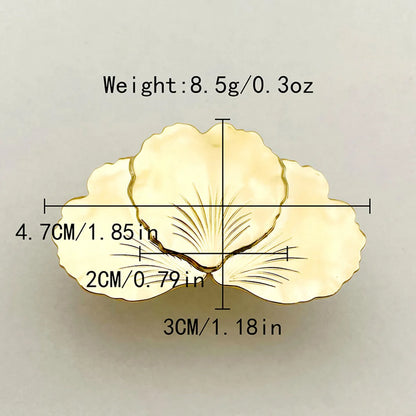 Wholesale Jewelry Elegant Classical Maple Leaf Heart Shape Flower 304 Stainless Steel 14K Gold Plated Enamel Plating Adjustable Ring Open Rings