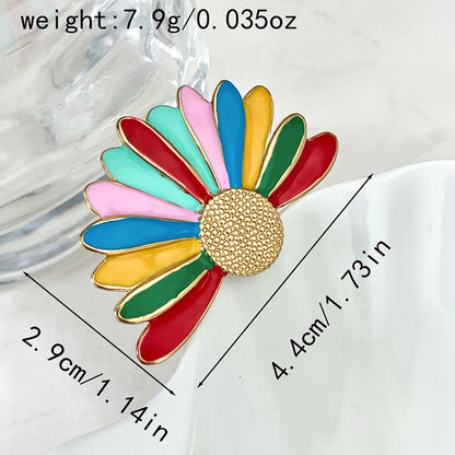 Wholesale Jewelry Elegant Cute Sweet Peacock Avocado Flower 304 Stainless Steel 14K Gold Plated Enamel Plating Rings