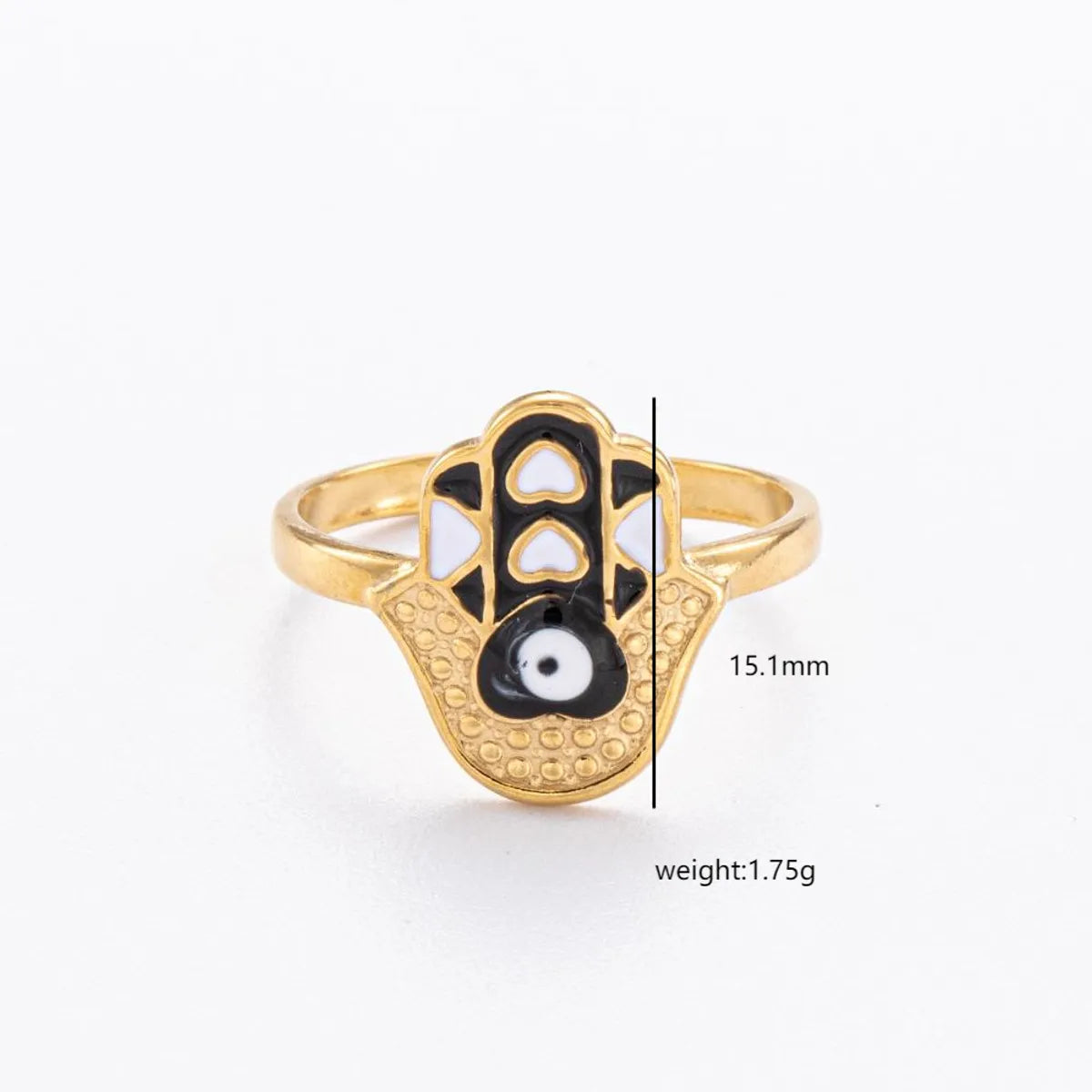 Wholesale Jewelry Elegant Devil'S Eye Star Heart Shape 304 Stainless Steel Open Rings